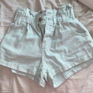light sage green mom shorts
